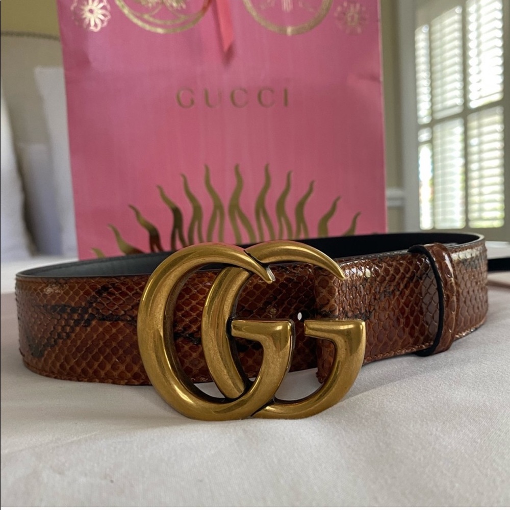 Authentic Gucci Snakeskin Belt
